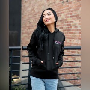 Paparazzi Black Unisex Black Embroidered Possible Paparazzi Hoodie Size 2XL